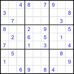 Судоку 9х9 #2685 средний
