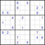 Судоку 9х9 #2631 трудный