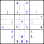 Судоку 9х9 #2634 трудный