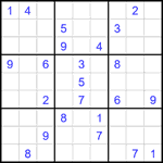 Судоку 9х9 #2635 трудный