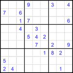 Судоку 9х9 #2637 трудный