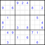 Судоку 9х9 #2640 трудный