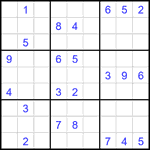 Судоку 9х9 #2641 трудный