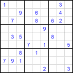 Судоку 9х9 #2642 трудный