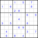 Судоку 9х9 #2648 трудный