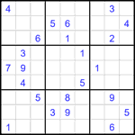 Судоку 9х9 #2649 трудный