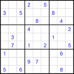 Судоку 9х9 #2650 трудный