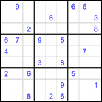 Судоку 9х9 #2652 трудный