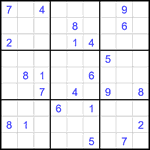 Судоку 9х9 #2653 трудный