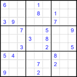 Судоку 9х9 #2654 трудный