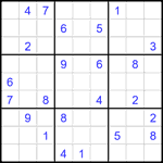 Судоку 9х9 #2655 трудный