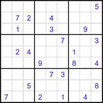 Судоку 9х9 #2656 трудный