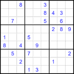 Судоку 9х9 #2657 трудный