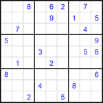 Судоку 9х9 #2658 трудный