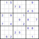 Судоку 9х9 #2659 трудный