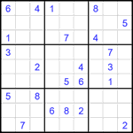 Судоку 9х9 #2661 трудный