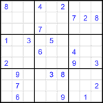 Судоку 9х9 #2662 трудный