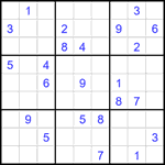 Судоку 9х9 #2663 трудный