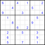 Судоку 9х9 #2664 трудный