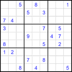 Судоку 9х9 #2665 трудный
