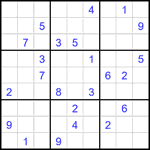 Судоку 9х9 #2667 трудный