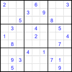 Судоку 9х9 #2668 трудный