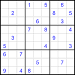 Судоку 9х9 #2670 трудный