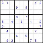 Судоку 9х9 #2672 трудный