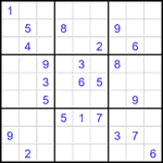 Судоку 9х9 #2674 трудный