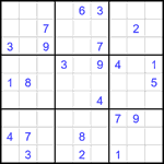 Судоку 9х9 #2675 трудный