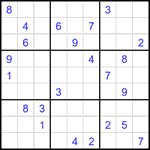 Судоку 9х9 #2676 трудный