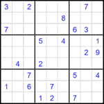 Судоку 9х9 #2677 трудный