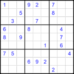 Судоку 9х9 #2678 трудный