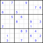 Судоку 9х9 #2679 трудный