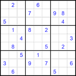 Судоку 9х9 #2680 трудный