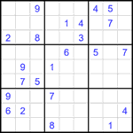 Судоку 9х9 #2681 трудный