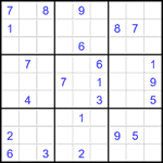 Судоку 9х9 #2684 трудный