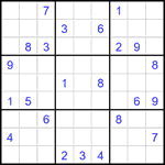Судоку 9х9 #2685 трудный