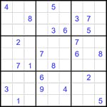 Судоку 9х9 #2686 трудный