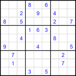 Судоку 9х9 #2693 трудный