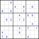 Судоку 9х9 #2694 трудный