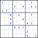 Судоку 9х9 #2698 трудный