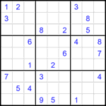 Судоку 9х9 #2699 трудный