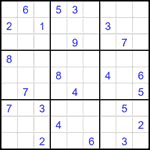 Судоку 9х9 #2700 трудный