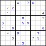 Судоку 9х9 #2703 трудный