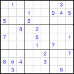 Судоку 9х9 #2705 трудный