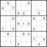 Судоку 9х9 #2706 трудный