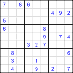 Судоку 9х9 #2708 трудный