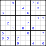 Судоку 9х9 #2709 трудный