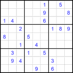 Судоку 9х9 #2710 трудный